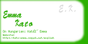 emma kato business card